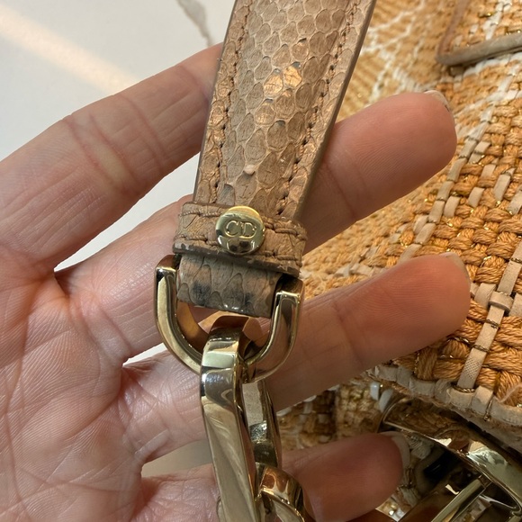 Dior Limited Edition Miss Dior Flap Bag Woven Tweed & Python Snakeskin Trim - Picture 14 of 16